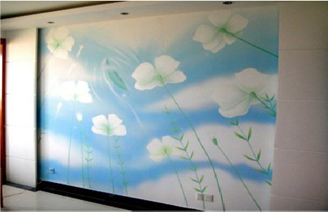 个旧画墙绘怎么画好白云的蓬松感？