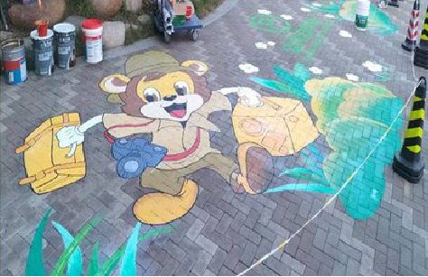 个旧夏季画地面彩绘会遇到的问题