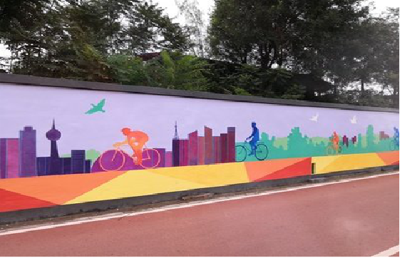 个旧墙体彩绘-围墙