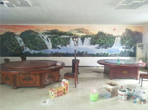 个旧墙绘-写实风景