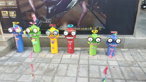 个旧商业区彩绘