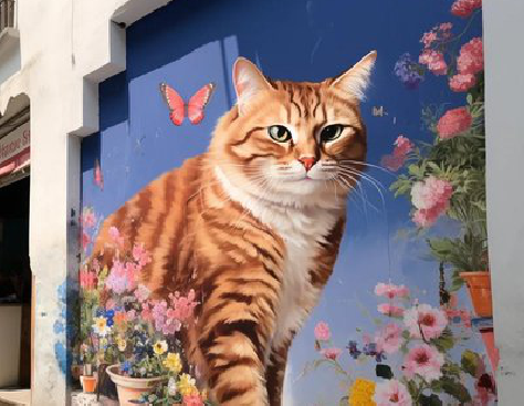 个旧自己绘制有个性的手绘墙